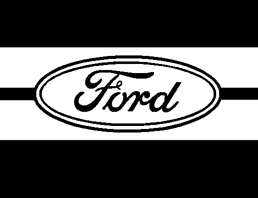 Ford door stickers read #4