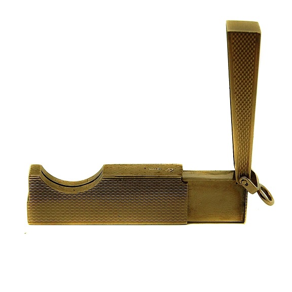 Vintage Deco DUNHILL 9k Gold CIGAR CUTTER (Clipper)  