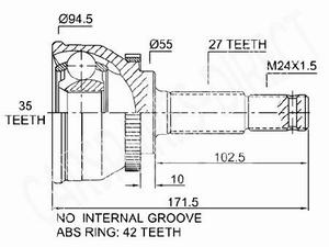 NEW NISSAN ALMERA TINO 2.2 ABS CV JOINT 2000  WITH 2 YEARS WARRANTY