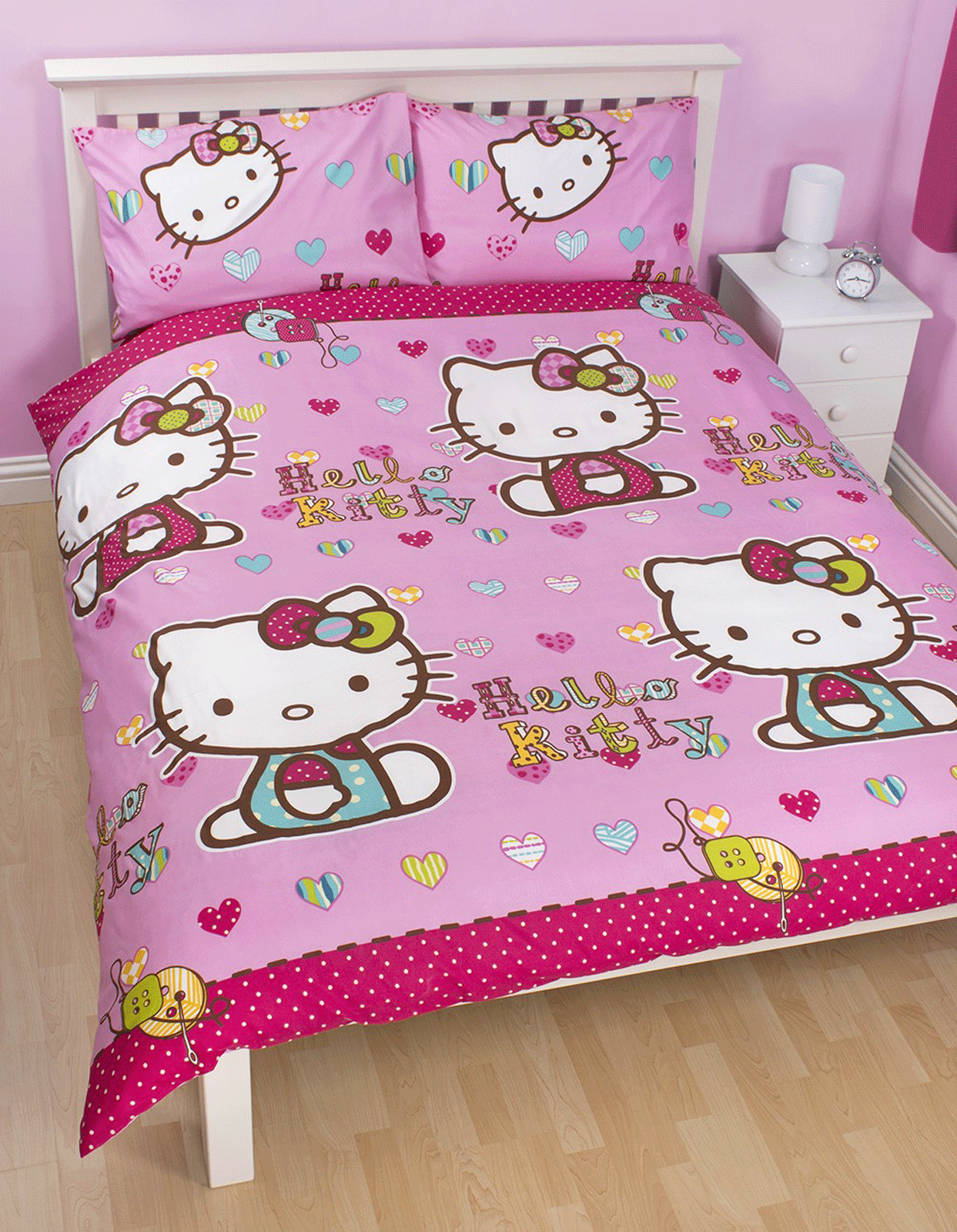  HELLO  KITTY  POPULAIRE ROTARY COUVERTURE DOUBLE LIT ENFANTS 