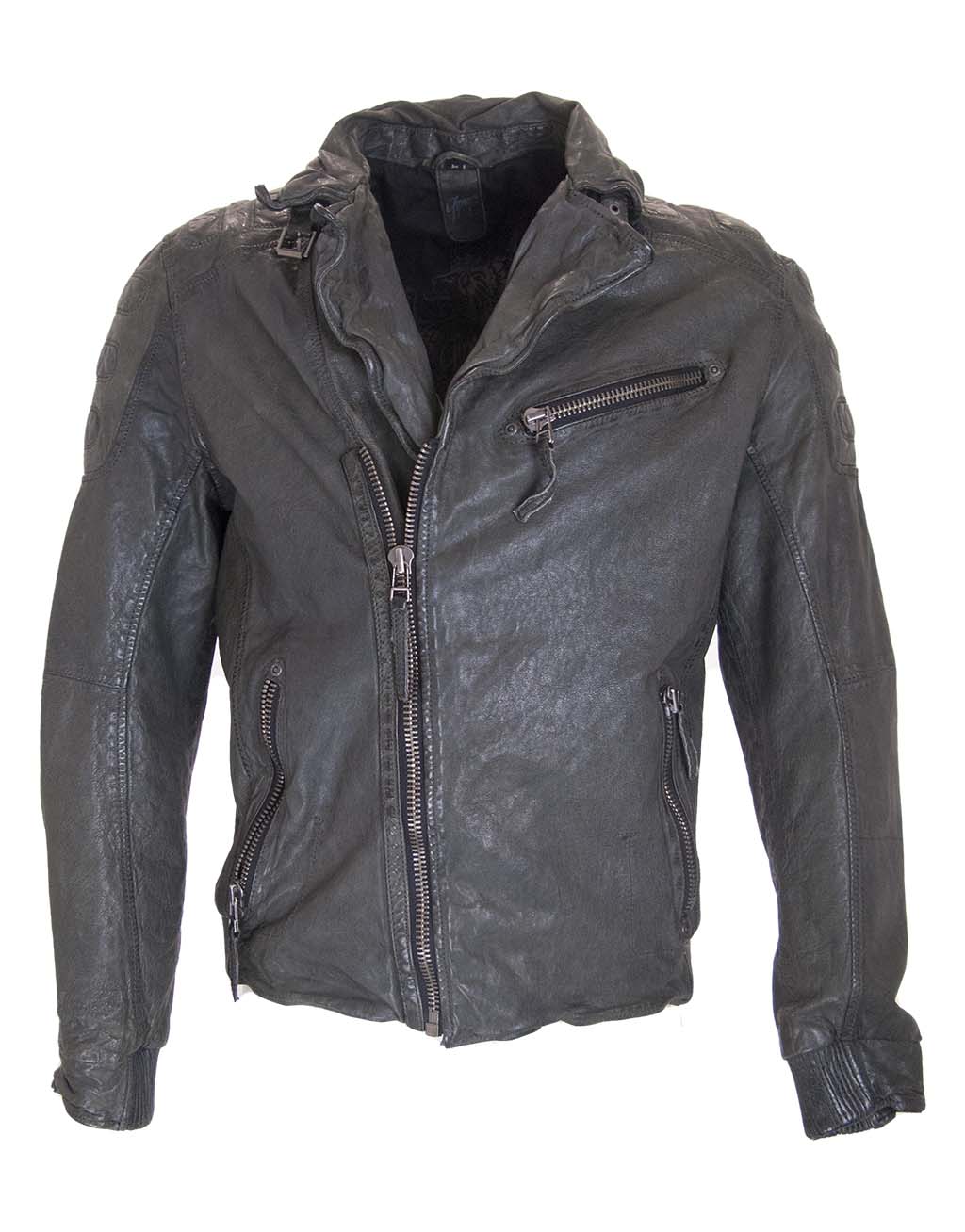 Gipsy by Mauritius Robin Mens Grey Leather Jacket. 100% Genuine leather ...