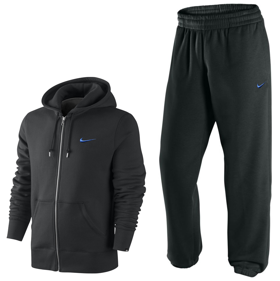 New Nike Men Athletic Tracksuit Bottoms Pants & Hooded Zip Jacket Top ...