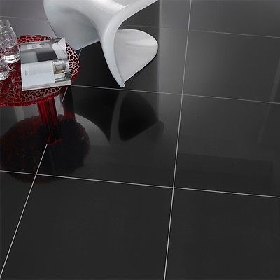 Super Black Polished Porcelain Pre Sealed 60x60 Wall Floor Tile Ebay