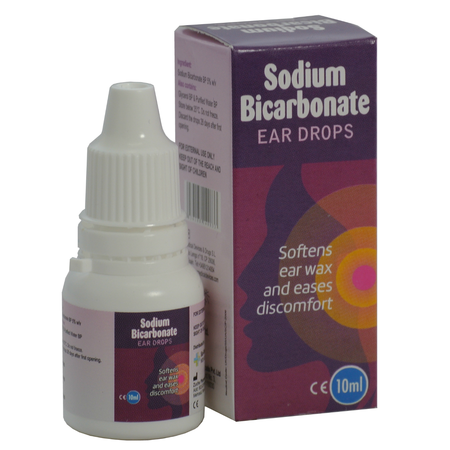 Sodium Bicarbonate Ear Drops Softens Ear Wax And Eases Discomfort 5%w/v