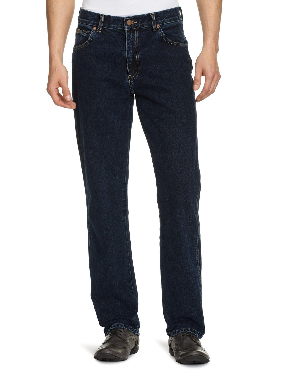 wrangler dark blue jeans