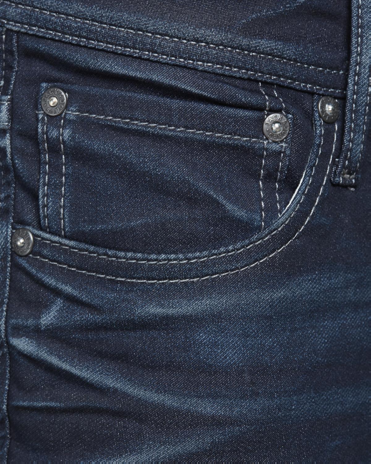 Jeans Jack And Jones Knit Jeans Mens Mike Comfort Fit Narrow Leg Denim Pants Dark Blue Men S Jeans