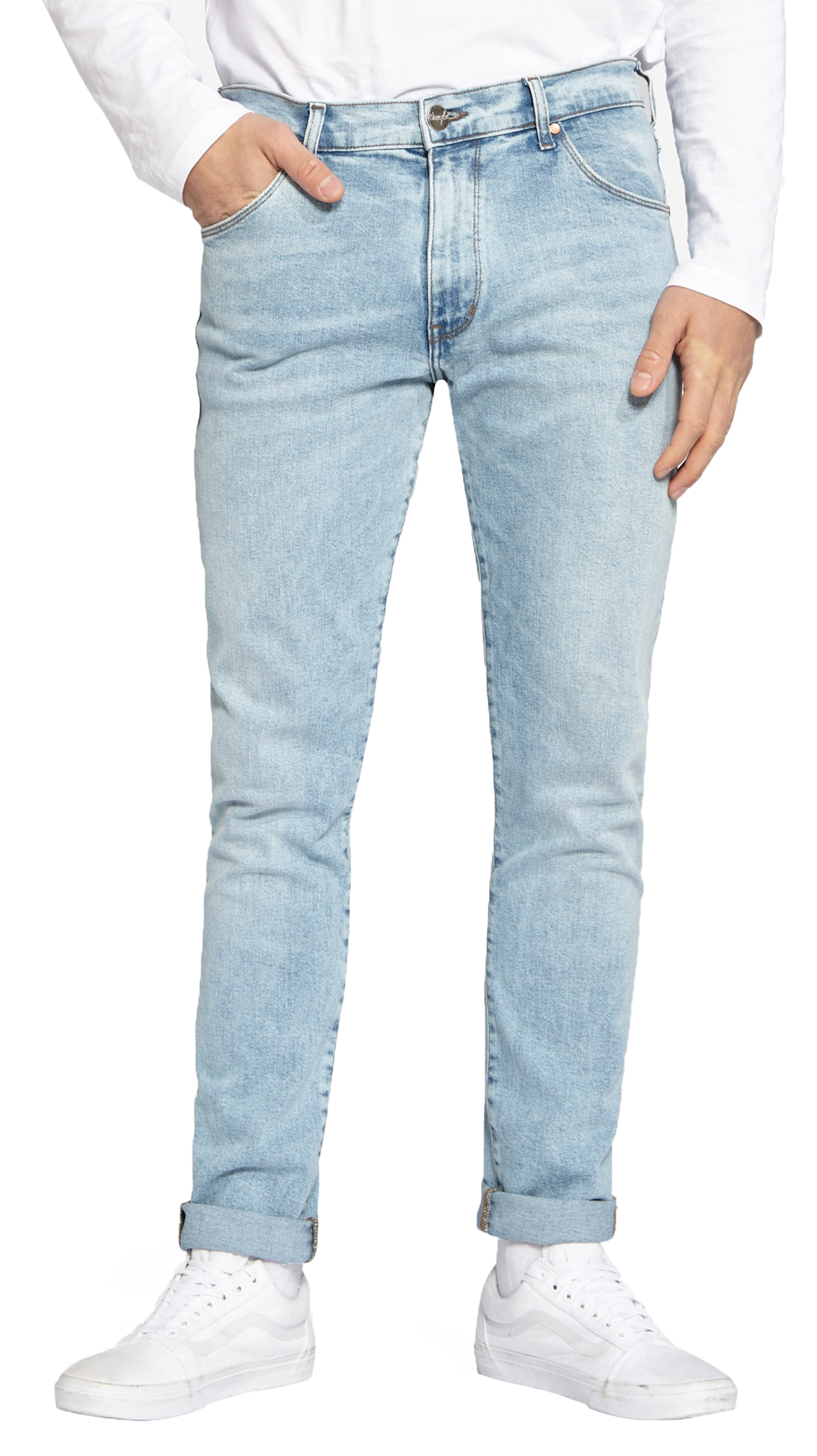 Wrangler Larston Slim Modern Skinny Tapered Stretch Jeans Light Grade ...