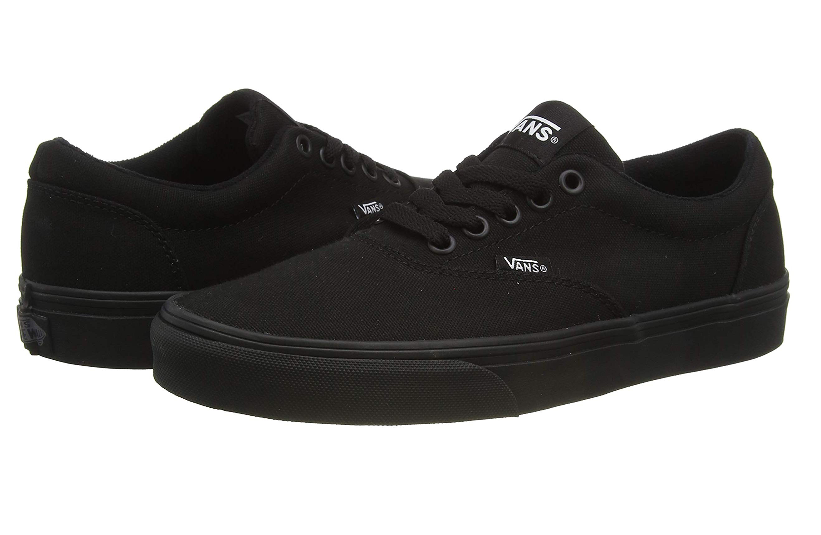 VANS Doheny Mens Canvas Skater Trainers Shoes Lace Up Plimsolls Black ...