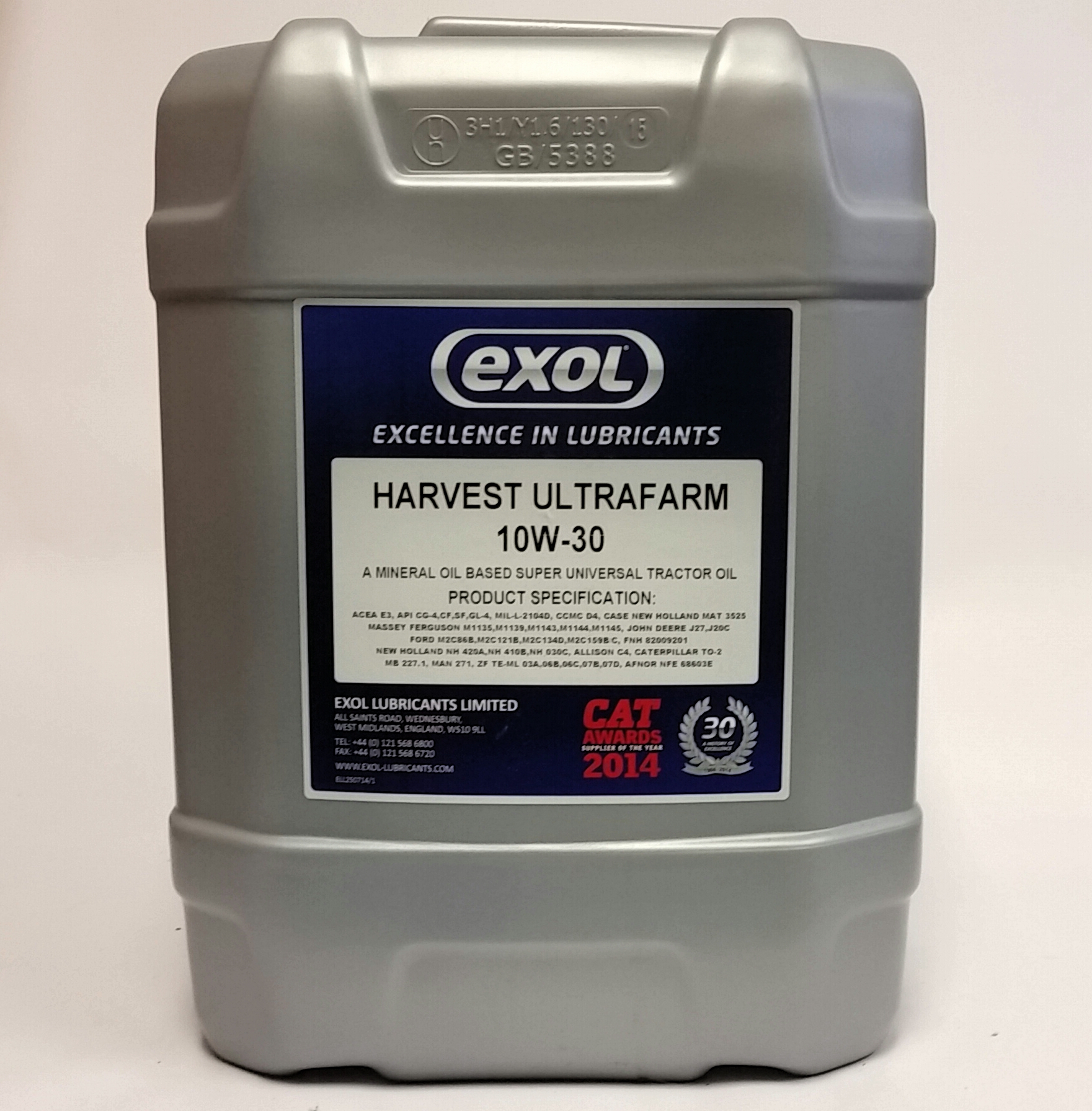 EXOL 10W30 SUPER UNIVERSAL TRACTOR OIL 20LTR FULLY APPROVED BY MASSEY ...