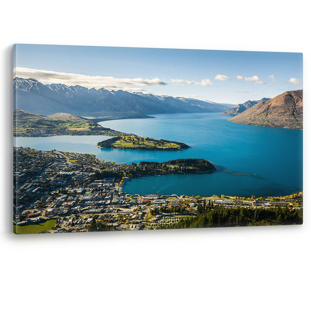 Queenstown Lake Wakatipu New Zealand Large Luxury Canvas Wall Art