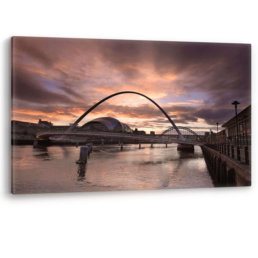 Tyne Bridges Newcastle Gateshead Quayside Canvas Wall Art Picture Print