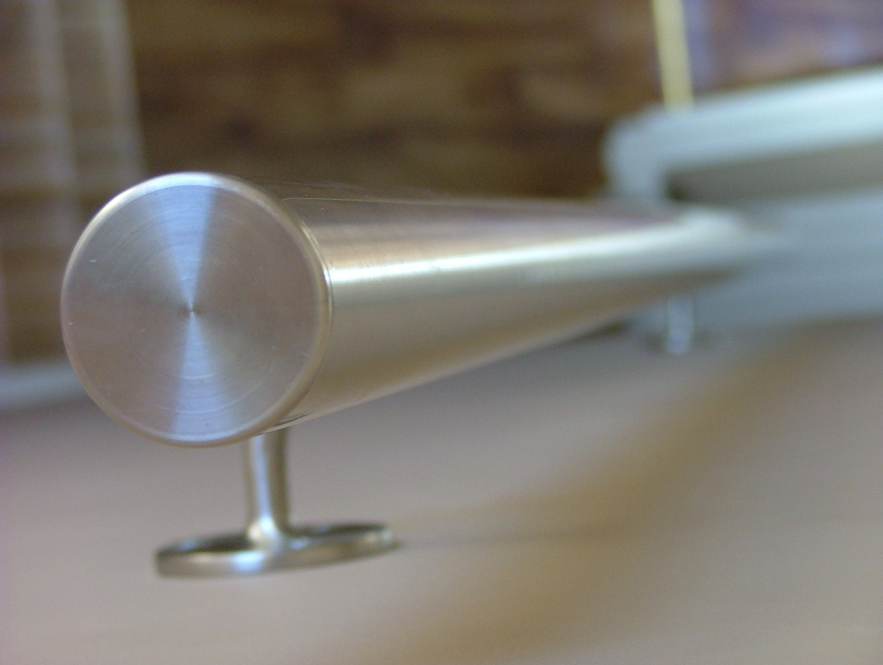 Brushed Satin Stainless Steel Stair Handrail 320Grit Metal Bannister